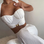 Women Sexy Slim Vest High Waist Buttocks Two-Piece Set-1