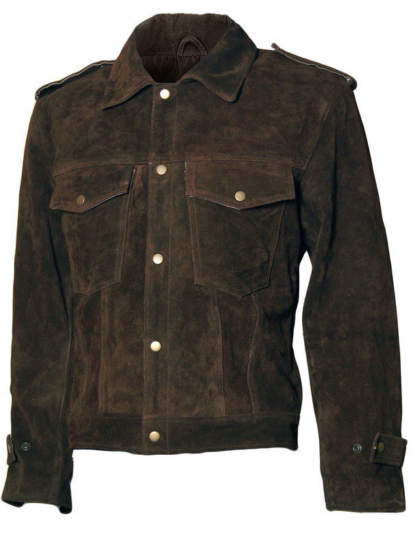 Rubber Soul Brown Suede Beatles John Lennon Leather Jacket