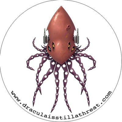 2" x 2" sticker - robot squid