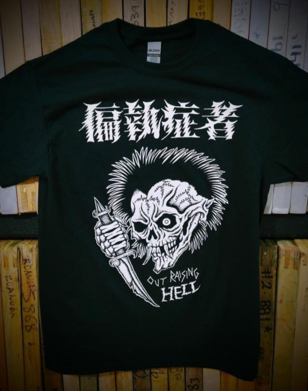 【Raucohouse】Hell hand printing over t-shirt 2ed86138db224b64849a07621783c3