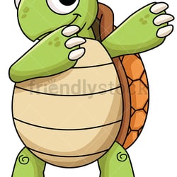 5 dabbing turtle cartoon clipart